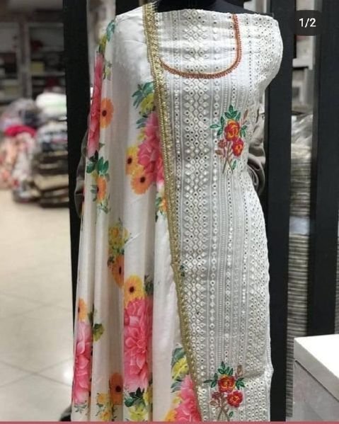 Fancy Gota Patti Embroidery Fabric 04