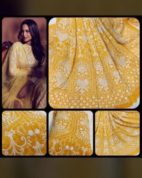 Lehenga Embroidery Fabric 03
