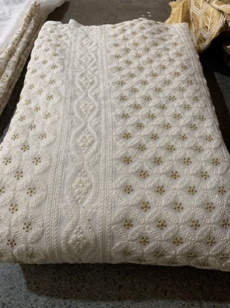 Lucknowi Embroidery Fabric 04