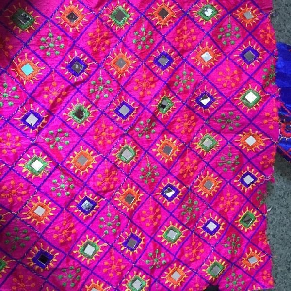 Designer Mirror Work Embroidery Fabric 01