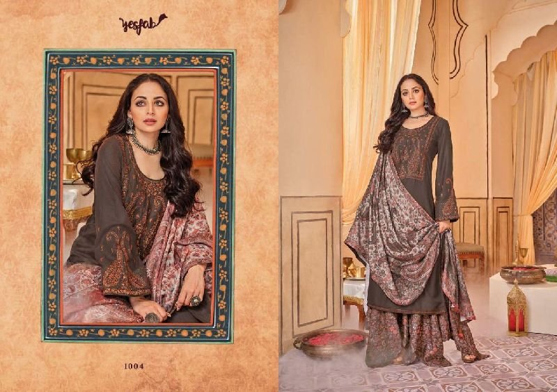 1004 Yesfab Mehvish Woolen Suit Material