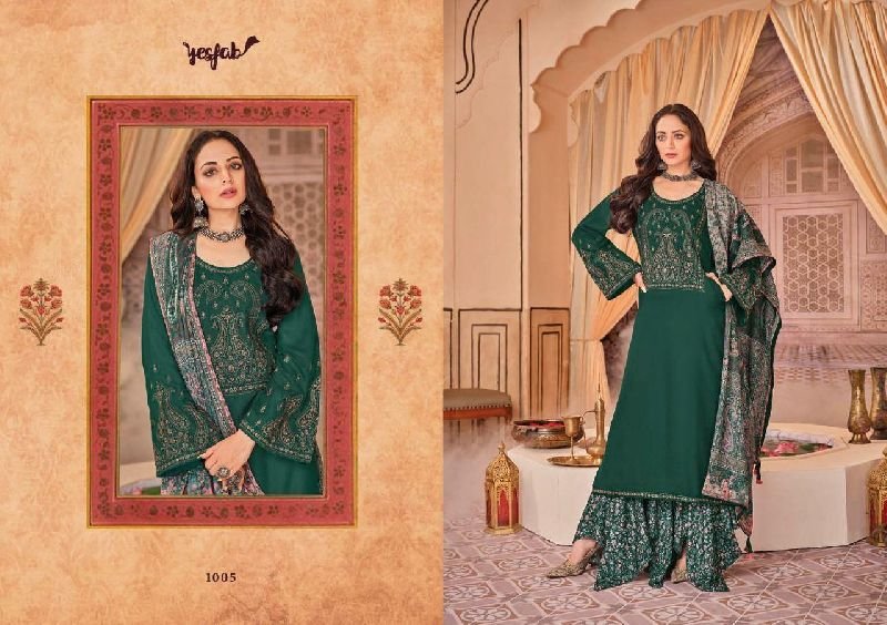 1005 Yesfab Mehvish Woolen Suit Material
