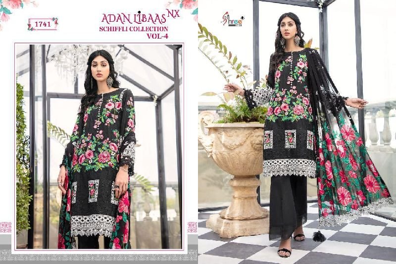 1741 Shree Fabs Adan Libaas Unstitched Suit Material