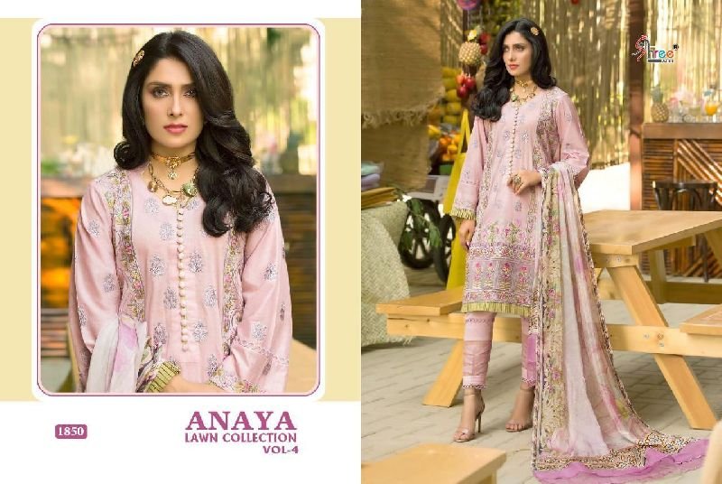 1850 Shree Fabs Anaya Lawn Collection Unstitched Suit Material