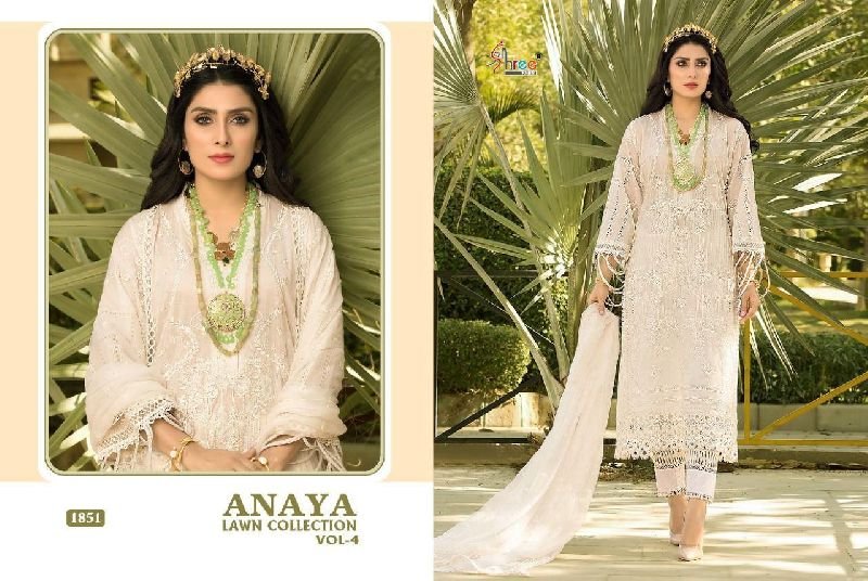 1851 Shree Fabs Anaya Lawn Collection Unstitched Suit Material