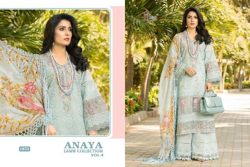 1852 Shree Fabs Anaya Lawn Collection Unstitched Suit Material