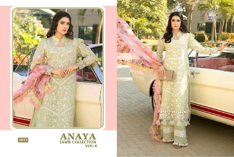 1853 Shree Fabs Anaya Lawn Collection Unstitched Suit Material