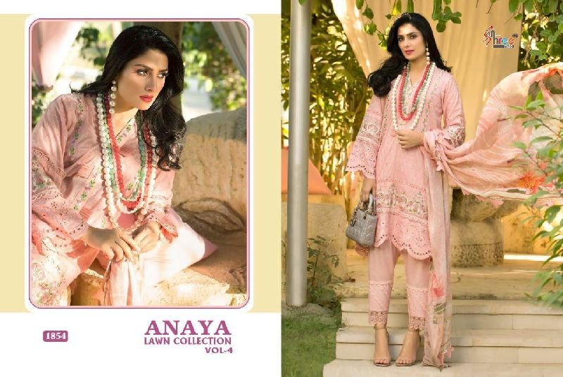 1854 Shree Fabs Anaya Lawn Collection Unstitched Suit Material