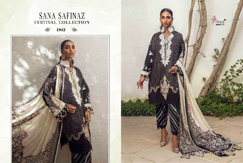 1942 Sana Safinaz Unstitched Suit Material