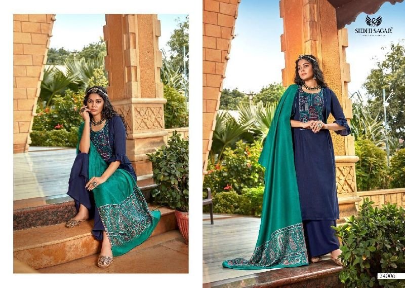 24006 Siddhi Sagar Sabiha Woolen Suit material