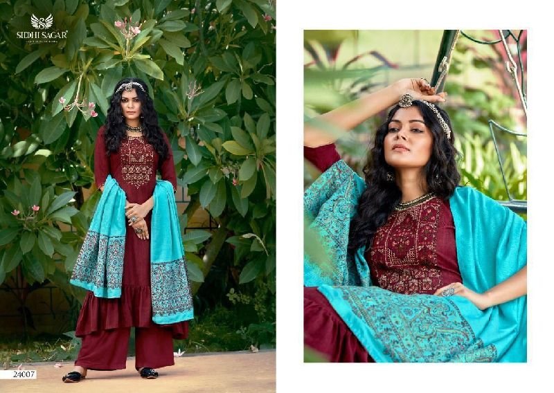 24007 Siddhi Sagar Sabiha Woolen Suit material