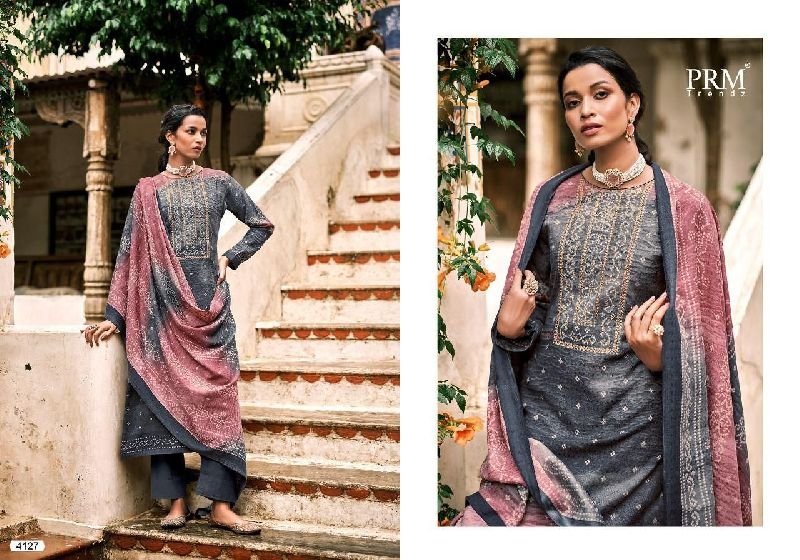 4127 Prm Trendz Woolen Suit Material