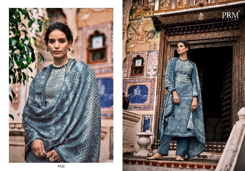 4129 Prm Trendz Woolen Suit Material