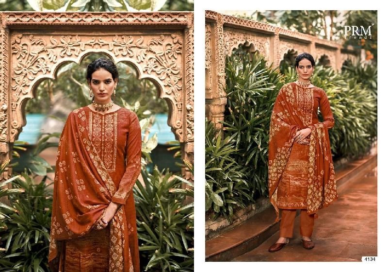 4134 Prm Trendz Woolen Suit Material