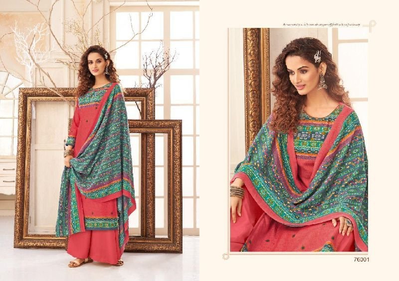 76001 Pashmina Woolen Suit Material