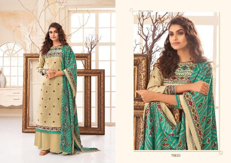 76003 Pashmina Woolen Suit Material