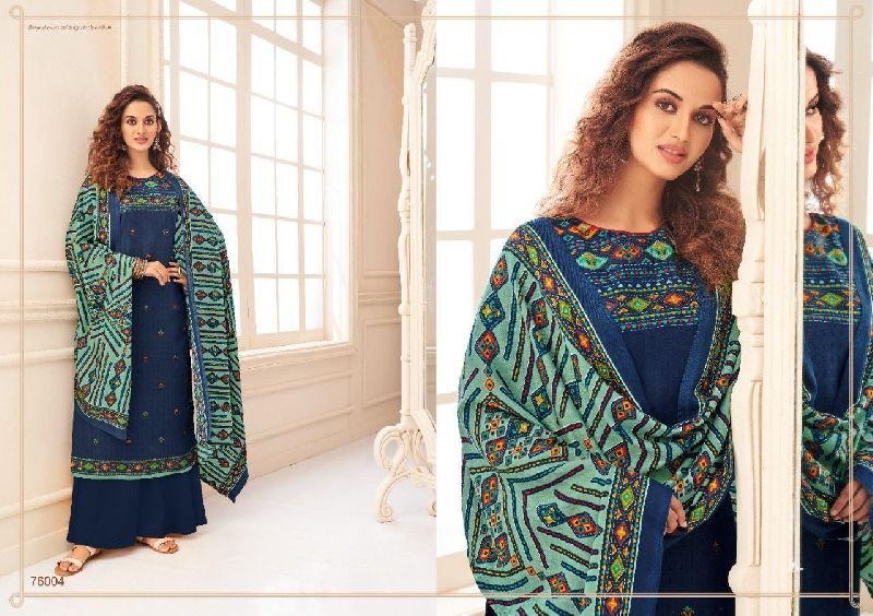 76004 Pashmina Woolen Suit Material