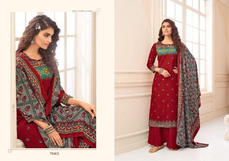 76005 Pashmina Woolen Suit Material