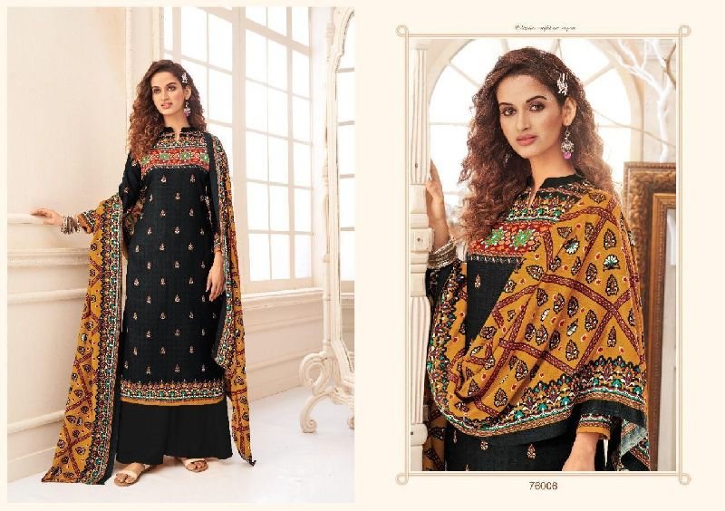 76006 Pashmina Woolen Suit Material