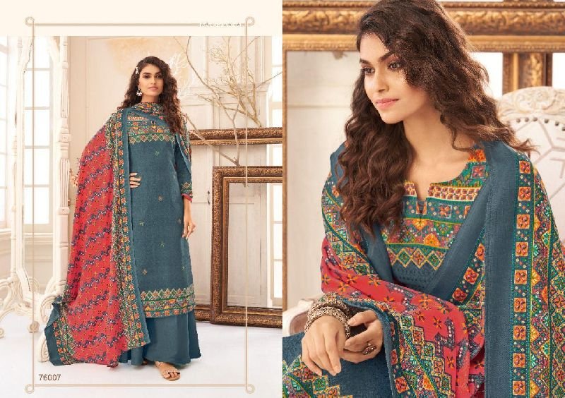 76007 Pashmina Woolen Suit Material