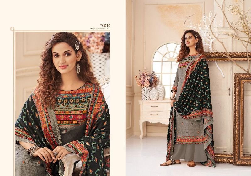 76010 Pashmina Woolen Suit Material
