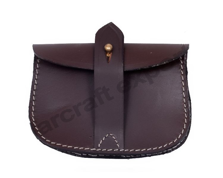 Dark Brown Sam Brown Leather Pouch