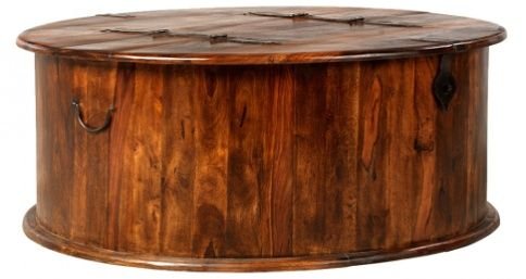Reclaimed Round Coffee Trunk