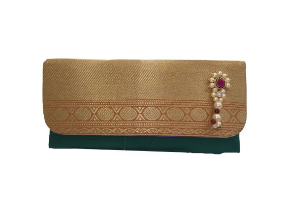Paithani Nath Sling Green