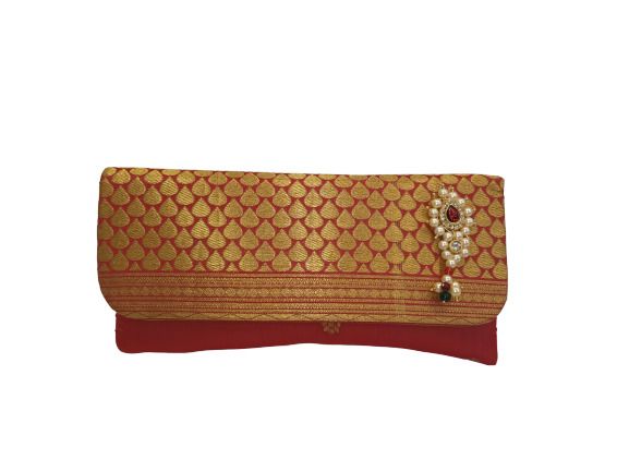 Paithani Nath Sling Red