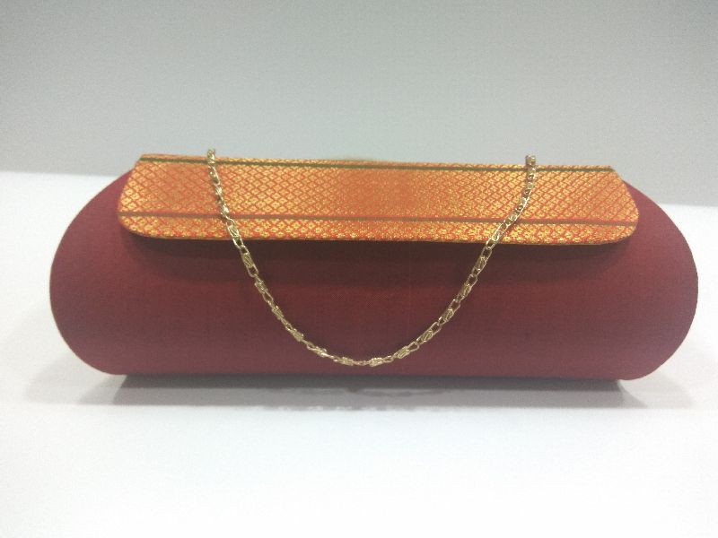 Pure Paithani Zari Clutch Maroon