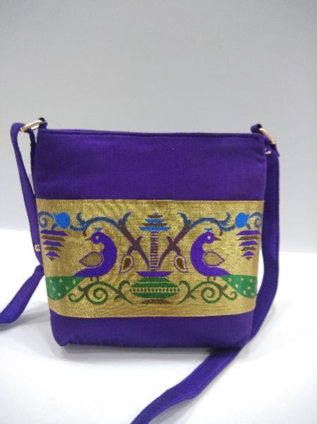Semi Paithani Sling Violet