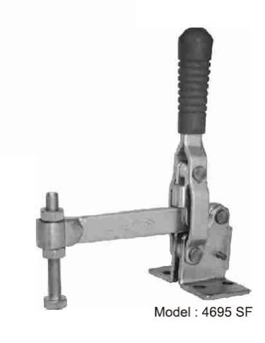 4695 SF Vertical Handle Flanged Base Hold Down Toggle Clamp