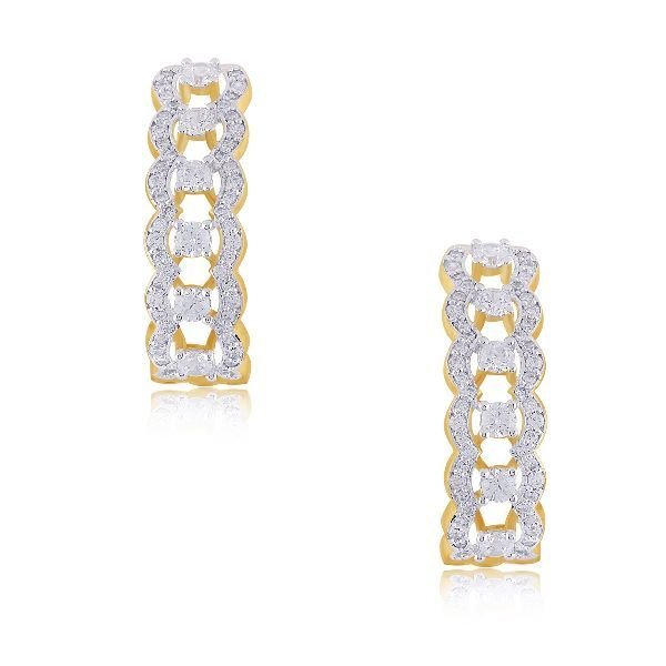 E-02293 J Bali Diamond Earrings