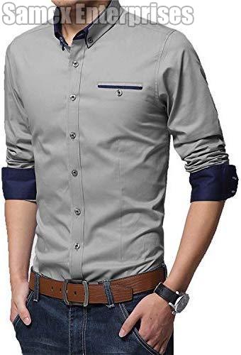 Grey N Navy Contrast Shirt