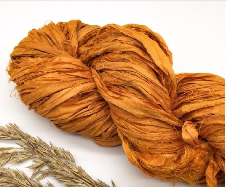 Turmeric Yellow Sari Silk Ribbon