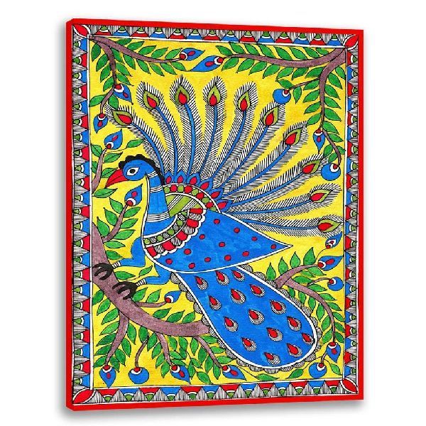 Blue Peacock | Madhubani Painting Regular