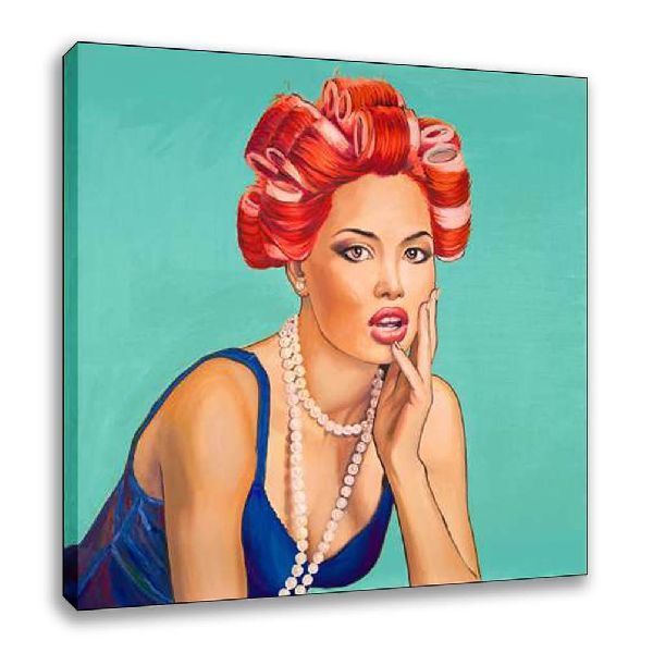 Pin Up Girl with Curlers 14180| Retro Vintage Prints