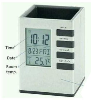LP-8-1 Table Clock Pen Stand
