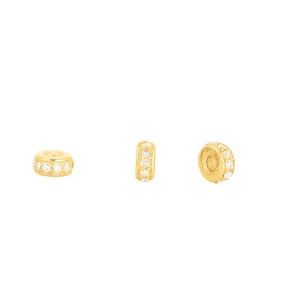 Yellow Gold Single Line Diamond Rondelle