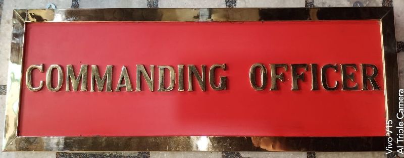 Commandant Nameplate