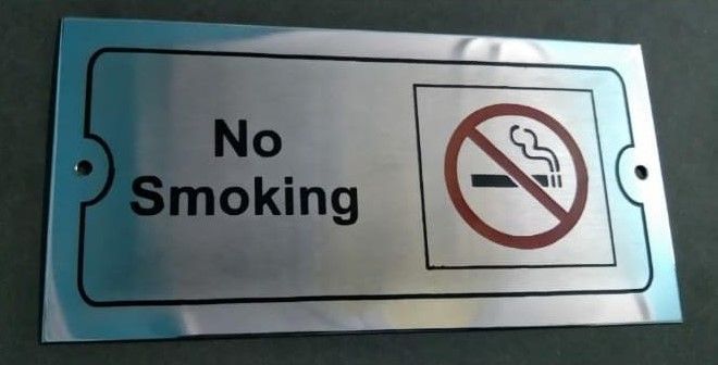 No Smoking Nameplate