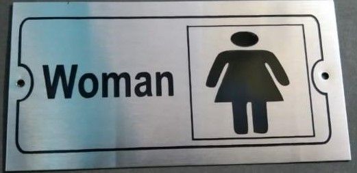 Women Washroom Nameplate