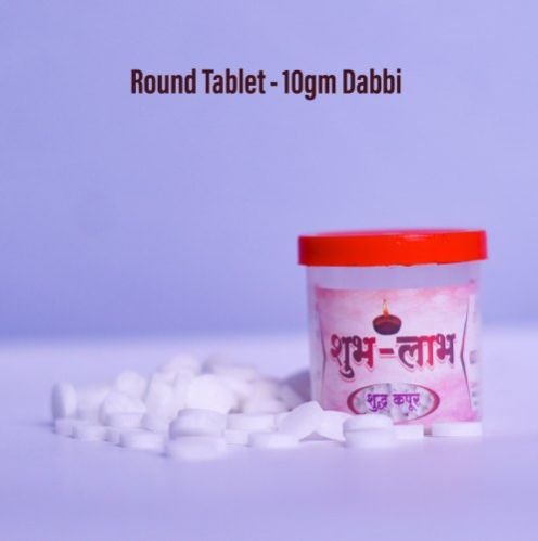 10 gm Round Camphor Tablet Box