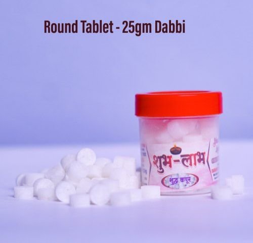 25 gm Round Camphor Tablet Box