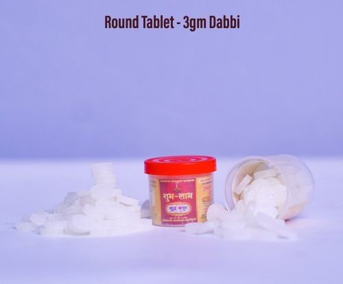 3 gm Round Camphor Tablet Box