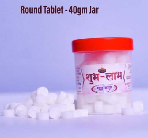 40 gm Round Camphor Tablet Jar