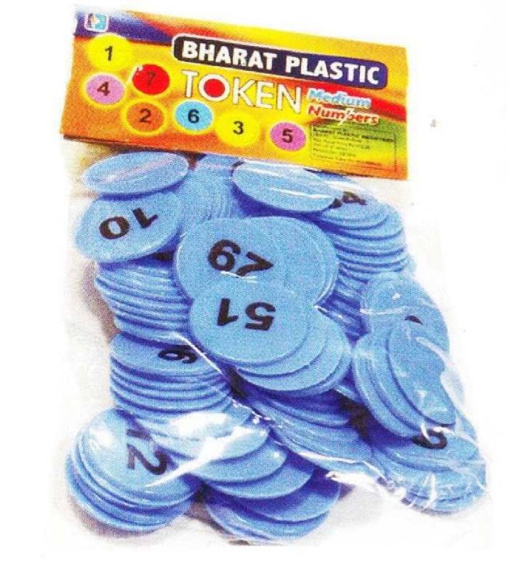Blue Plastic Printed Tokens
