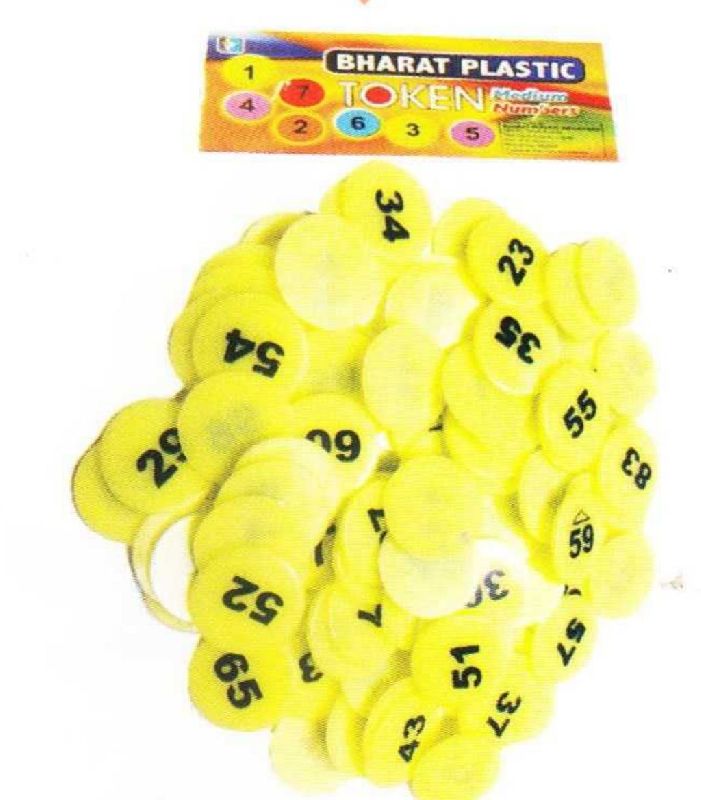 Yellow Plastic Printed Tokens