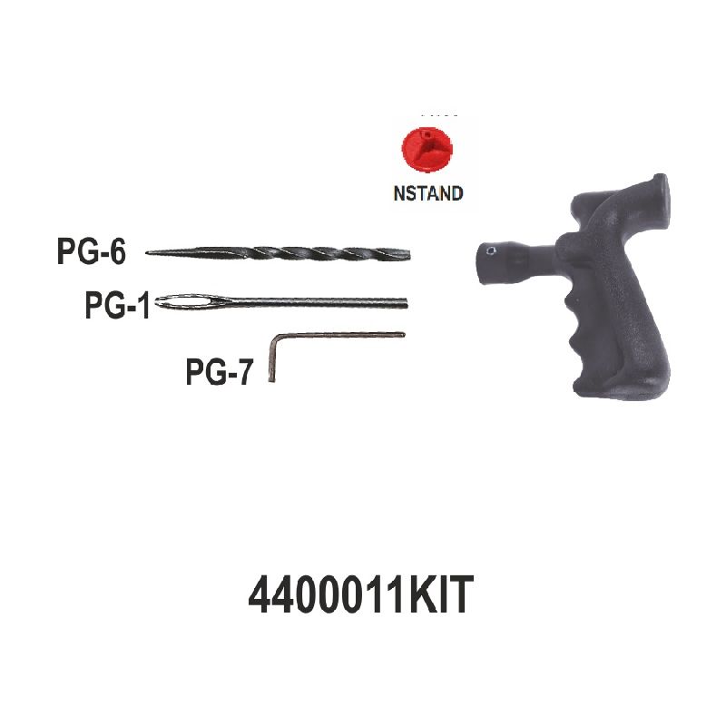 Pistol Grip Tyre Repair Kit with needle stand
