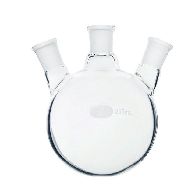 Flask Round Bottom, Three Neck, Angle Side(GWL)